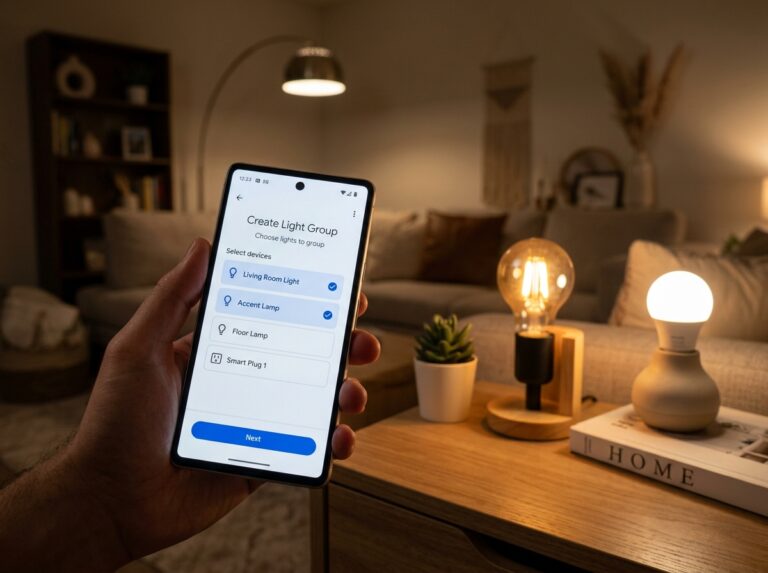google home create light group